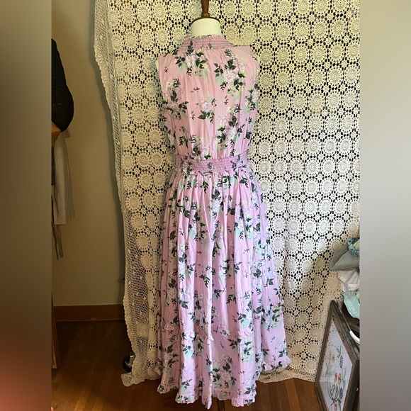 Roller Rabbit Lilac and Green Midi Dress - Picture 2 of 4